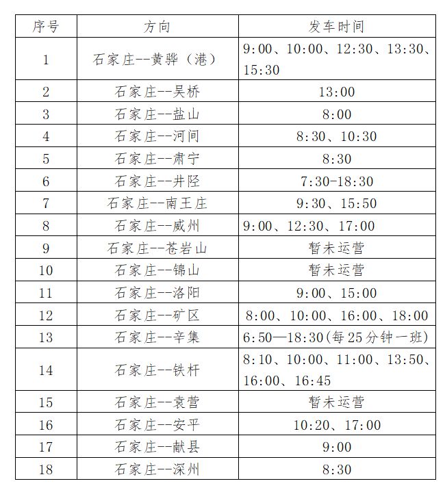 白佛客运站最新时刻表发布🚌